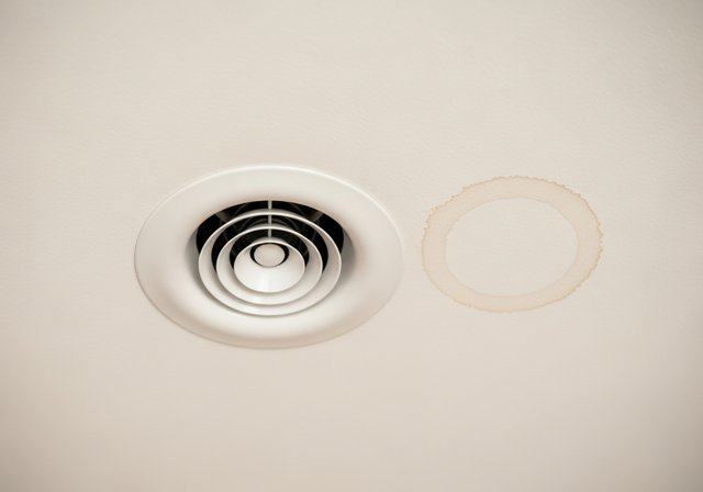 Report photo: documented ceiling stain